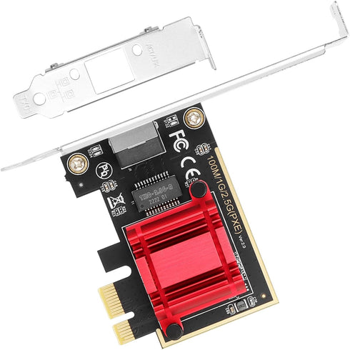 2.5Gb Network Card PCIe Realtek RTL8125B Chip 2500/1000/100Mbps 2.5GBase-T Network Adapter RJ45 LAN Support PXE pour Windows/Linux/MAC...