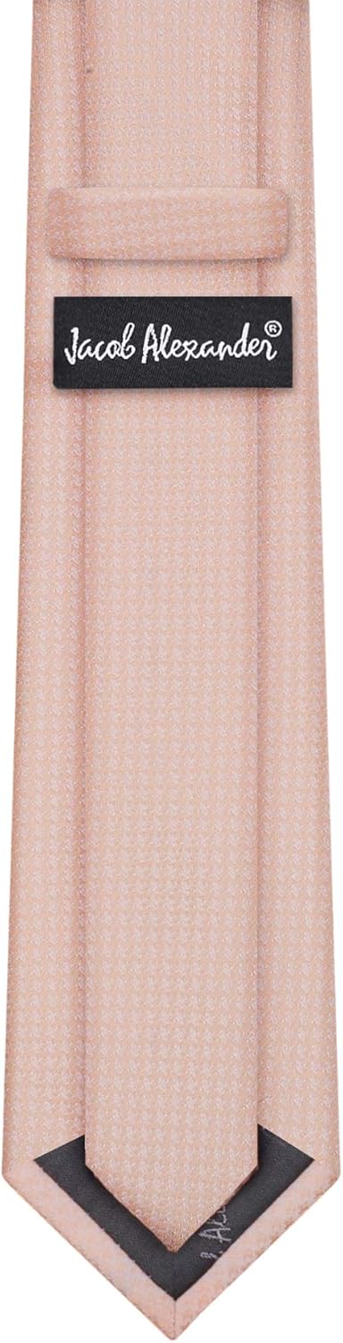 Jacob Alexander Men's Tone on Tone Houndstooth Slim Neck Tie...