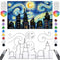 2 Pack Paint and Sip Canvas Painting Kit Pre Drawn Canvas for Painting for adults Stretched Canvas Couples Games Date Night Romantic City Annivers...
