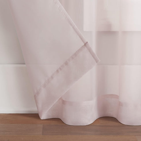 Eclipse Livia Sheer Rod Grommet 54 x 63 Curtain Panel in Blush...