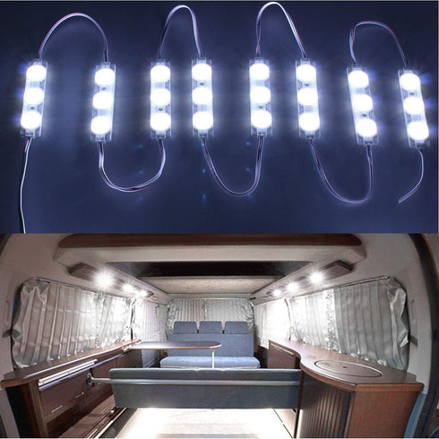 60 LED Van Light Car Interior Light Bright White Lighting Dome Lamp Ceiling Work Lights Kit for Van Truck Auto Car Vehicle Caravan DC 12V (20 Modu...
