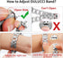 OULUCCI Stainless Steel Band Compatible with Apple Watch Band 38mm 40mm 41mm 42mm 44mm 45mm 46mm 49mm, Women Strap For Iwatch Series 10 9 8 7 6 5 ...