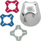 Tub and Shower 1 Piece Replacement for P-P Modern Style Verve Repair Kit Handles, 3 Piece Button Set of Hot, Cold and Diverter, Polished Chrome...