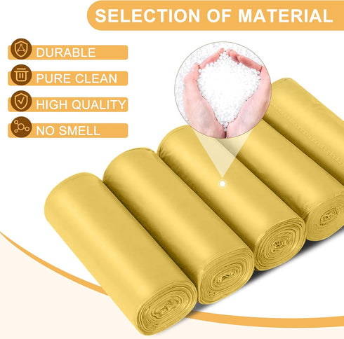 5 Rolls Small Trash Garbage Bags, 2.6 Gallon Strengthen Trash Bags, Durable Plastic Bags for Kitchen Office Home Bedroom Garden Waste Bin, Fit 10 ...