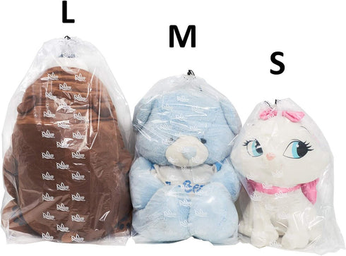 4 pieces of Dust Cover Big Plastic Drawstring Bags Multi-Purpose for Storage and Keeping Luggage, Big Dolls, Blankets, Pillows, Suitcase Good for ...