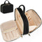 RAINSMORE Travel Makeup Bag Large Capacity Cosmetic Bag Waterproof Makeup Organizer Bag Wide Open Makeup Pouch with Handle Toiletry Bag Make Up Ba...