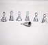 One Dozen 2-inch High Silver Bells Wedding Motorcycle Brass Bells Chrome Plated...