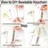 18Pcs Beadable Keychain Bar Bulk, Colorful Plating Alloy Beaded Keychain, Blank Keychain Making Supplies DIY...