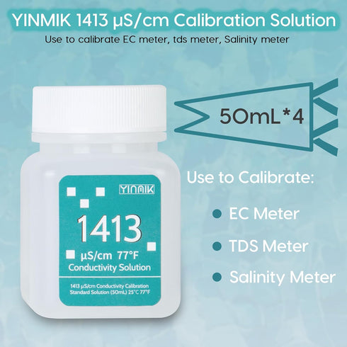 1413 ?S/cm Calibration Solution, Conductivity Salt Standard Buffer Solution for 5 in 1 Salinity Tester, EC Meter, TDS Meter, 7 in 1 Multi-Paramete...