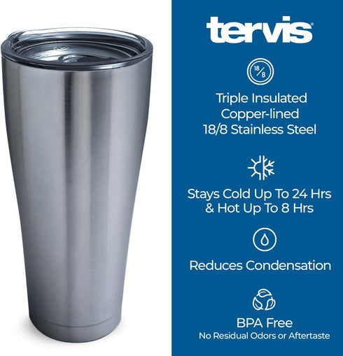 Tervis Land That I Love Triple Walled Insulated Tumbler Travel Cup Keeps Drinks Cold & Hot, 30oz Legacy, Stainless Steel...