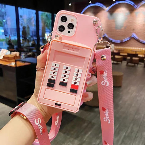 Crossbody Wallet Case for iPhone 15 Pro Max Case with Card Holder Cute iPhone Case with Strap Adjustable Silicone Phone Case Shockproof Protective...
