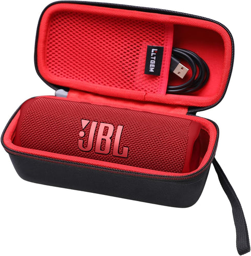 LTGEM EVA Hard Case for JBL FLIP 6 FLIP 5 Waterproof Portable Bluetooth Speaker - Travel Protective Carrying Storage Bag (Red)...