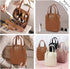 Makeup Bag Large Capacity Travel Cosmetic Bag with Handle Portable Small Cosmetics Bag for Purse Cute Makeup Storage Bag Waterproof PU Leather Mak...
