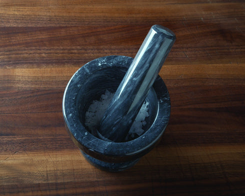 Fox Run Marble Mortar and Pestle Set, Black, 4.5"...