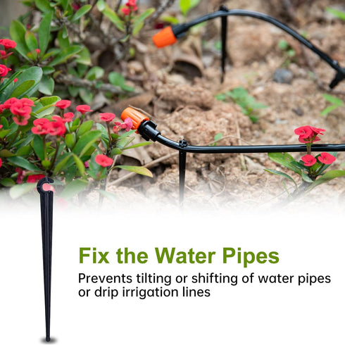 CHANGE MOORE 250 Pcs Drip Irrigation Stakes Universal Drip Tubing Hold Stakes, Plastic Garden Water Pipe Support Drip System Parts, Securing Pegs ...