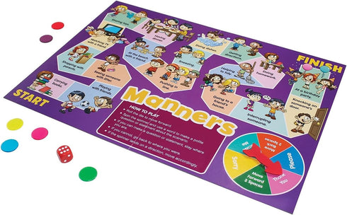 Junior Learning Social Skills Board Games, 4 Games, Ages 5-8, Empathy & Manners, Grade 1-2...
