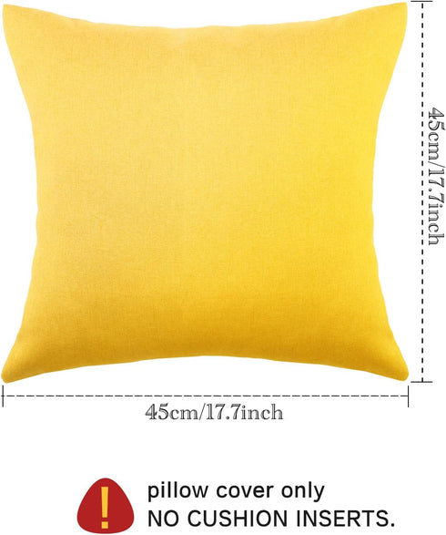 Boao 4 Pack Decorative Outdoor Waterproof Throw Pillow Covers, Square Patio Balcony Garden Waterproof Cushion Case, PU Coating Pillow Shell for Co...