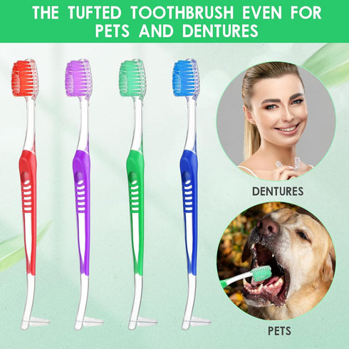 4 Pack Braces Brushes for Teeth with Interproximal Head, Orthodontic Toothbrush for Braces, Double Ended Soft Bristles for Ortho Brace Teeth Clean...