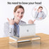 Acrylic Monitor Stand Riser Clear Laptop Stand for Desk Acrylic Monitor Riser for Desk Accessories Aesthetic Laptop Riser Clear Computer Stand Whi...