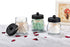 SheeChung 4 Pack Apothecary Jars with Lids, Bathroom Organizers and Storage, Qtip Holders Set, Bathroom Decor, Small Mason Jars for Q-tips, Cotton...