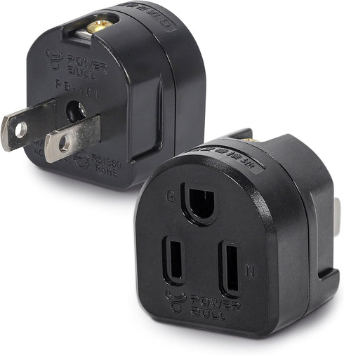 2 Prong to 3 Prong Adapter, Multi Plug Outlet Extender Splitter, 2 Prong Outlet Adapter for USA Wall Plugs for Household Appliances Industrial, Tr...
