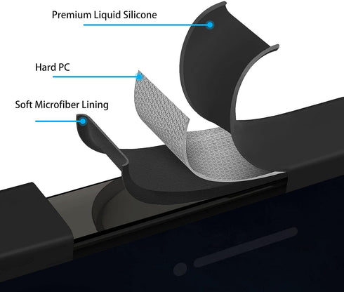 Silicone Case for iPhone 15 Pro Max Black, Soft Liquid Silicone Phone Case Compatible with iPhone 15 pro max Full Body Microfiber Lining Protectiv...