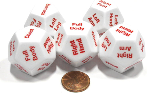 Koplow Games 5 x D12 28mm Critical Location Body Hit Dice...