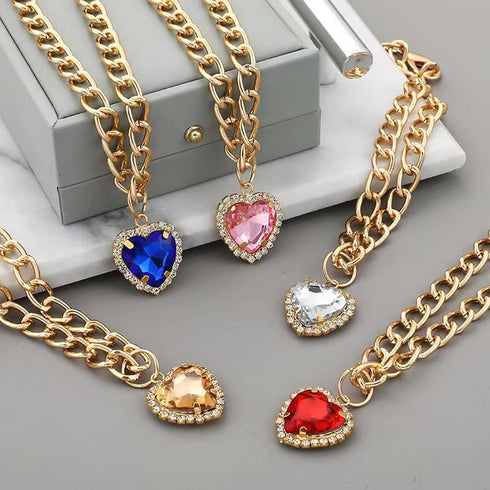 Cat Necklace Collar with Heart Rhinestone Pendant, Lightweight Adjustable Shine Diamond Cute Girl Wedding Birthday Party Pet Necklace Costume Acce...
