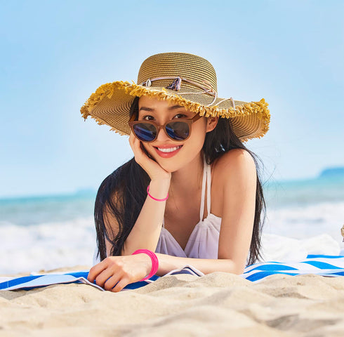 Silicone Jelly Hair Tie Bracelet Penta Angel 20Pcs Retro Solid Neon 80s Style Costume Wrist Band Hair Elastics for Men Women Party Favors (Rose Re...