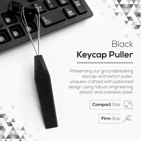 Qisan Keycap Puller Black Stainless Steel Keycap Removal Tool Expert for Mechanical Keyboard Magicforce...