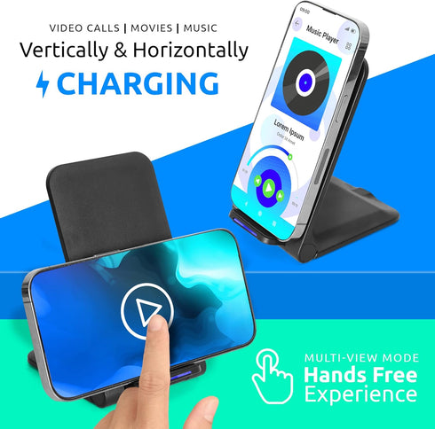 NiYo Portable Foldable Wireless Phone Charger Stand - Fast Charging for Qi Enabled Devices......
