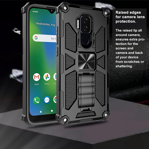Ailiber for AT&T Maestro Plus (V350U) Case, Cricket Influence Case with Screen Protector, for Magnetic Car Mount, Kickstand Holder, Rugged Militar...