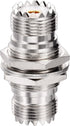 Superbat SO-239 Bulkhead Connector UHF Female Nut Bulkhead Panel Mount Connector, SO239 to SO 239 Adapter for J pole antenna 1/4 Wave antenna etc....