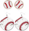 4 Pairs Baseball Earrings for Women Baseball Jewelry for Women Baseball Fan Gift for Mom Baseball Dangle Earrings for Moms...