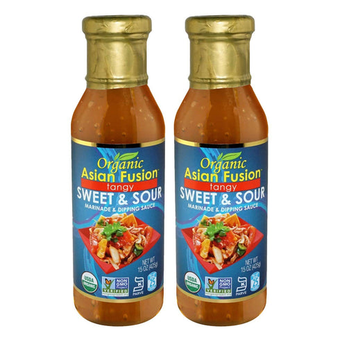 Organic Asian Fusion Tangy Sweet & Sour Marinade & Dipping Sauce - USDA Organic, Non GMO Project Verified, Gluten Free, Kosher Parve, Made in USA,...