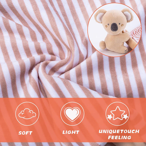 security blanket for girls boy baby toys soft comfortable Newborn (brownkoala) 1pcs...