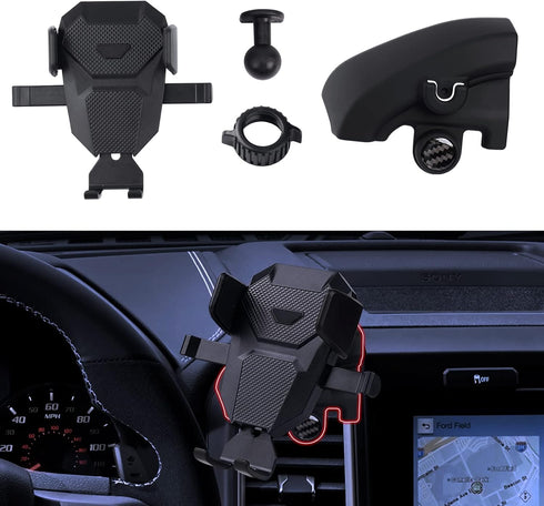 Karltys F150 Car Phone Holder for Ford F-150 2021-2024, Dash Air Vent Cell Phone Holder Mount for F150 Accessories, Never Blocking Hands Free Thic...