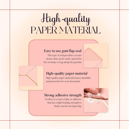 ACSTEP 25PACK 5X7 Envelopes, Luxury Rose Pink A7 Envelopes Self Seal for Weddings, Invitations, Photos, Postcards, Greeting Cards Mailing,Baby Sho...