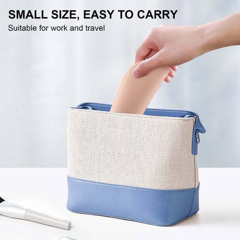 Makeup Brush Holder Silicone Makeup Brush Organizer Travel Makeup Brush Bag Make up Brush Case Small Cute Cosmetic Bag Mini Makeup Pouch Holds up ...