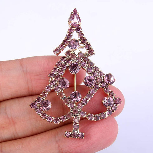 Flyonce Christmas Tree Brooch Pin for Women, Sparkly Rhinestone Crystal Xmas Jewelry Gifts Wishing Tree Lapel Pin...