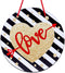 SICOHOME 10" Heart Wall Hanging Sign, Valentine's Day Decor, Red, Black, Neon, Round, Love Theme, Romantic Style, PVC Material, Wall/Ceiling/Windo...