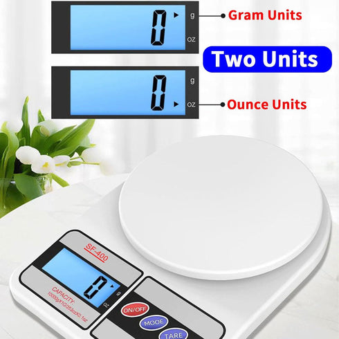 Digital Kitchen Scale, Electronic Rechargeable Multi Food Scale with LCD Display for Food Meat Cooking Nutrition Weight Balance Scale - 10000g/353...