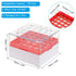 PATIKIL 25 Well Centrifuge Tube Freezer Storage Box, 2 Pcs Polypropylene Tube Rack for 1.8ML and 2.0ML Tubes Vials Samples, Red...