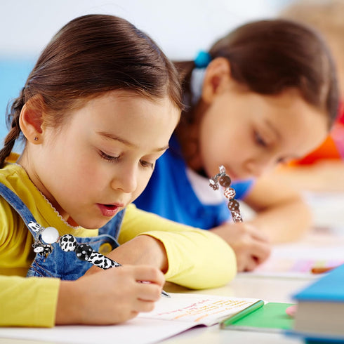 Whaline 110Pcs Cow Beadable Pens Black and Brown Cow Print DIY Pens with 30Pcs Spacer Beads 40Pcs Wooden Beads 10Pcs Cow Pendant for Student Offic...