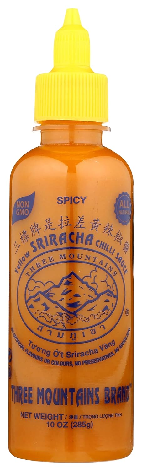 THREE MOUNTAINS BRAND Yellow Sriracha Chilli Sauce, 10 OZ...