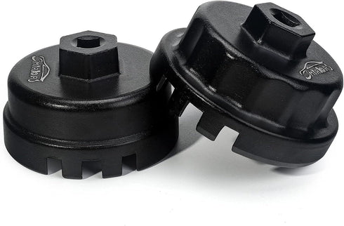 3mirrors 2Pcs Oil Filter Wrench Set, Aluminum Oil Filter Cap Removal Tool Compatible with ALL Toyota Lexus Scion RAV4 Camry Tundra Highlander with...