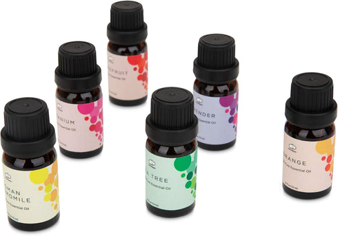 LittleHippo Set of 6 Premium 100% Pure Essential Oils 10ml Specially Formulated for Kids/Children for Use with WISPI (Lavender, Tea Tree, Geranium...