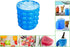 BULUSHI Large 2 in 1 Silicone Ice Bucket & Ice Mold with lid,Silicon Ice Cube Maker Genie, Portable Silicon Ice Cube Maker Blue 13.2X13.2X14CM...