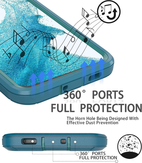 for Samsung Galaxy S22 Case,Shockproof Dropproof Dustproof Galaxy S22 Case,Heavy Duty Protective for Samsung S22 Case, 6.1 Inch (Turquoise)...