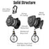 MNGARISTA Heavy Duty Retractable Keychain, Belt Clip Ver. & Carabiner Ver., 8 oz Retraction, 31.5" Steel Rope, Tactical ID Badge Reel with Key Cha...